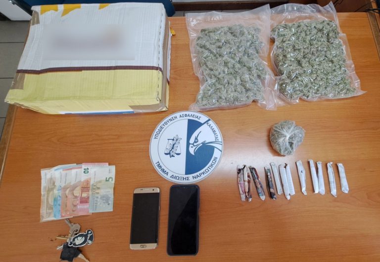 Δύο συλλήψεις στην Καλαμάτα για ναρκωτικά,κατασχέθηκε, μεταξύ άλλων, πάνω από μισό κιλό κάνναβης