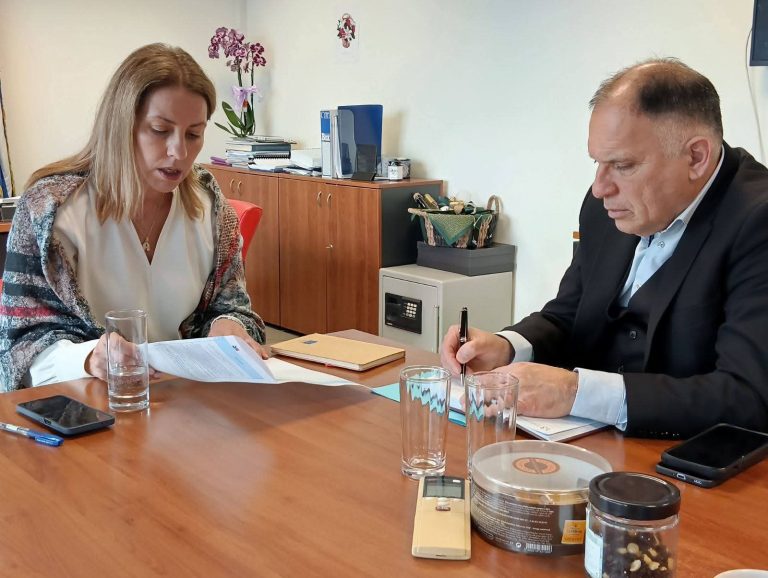 Συνάντηση Κρητικού με την Γ.Γραμματέα ενωσιακών πόρων και υποδομών για την πρόοδο του κλειστού αρδευτικού δικτύου Τρινάσου