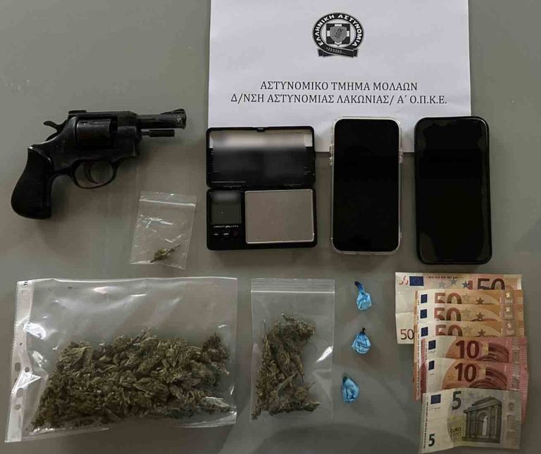 Συλλήψεις 19χρονου και 31χρονου για υπόθεση ναρκωτικών στους Μολάους